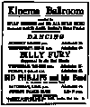 Billy Fury at The Kinema Ballroom Dunfermline